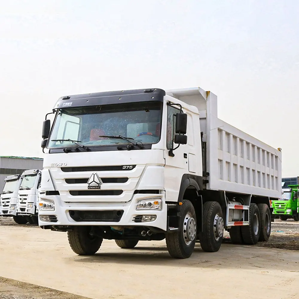 SINO truk 10 12 roda RHD 50ton tangan kedua 6x4 8x4 digunakan HOWO Tipper Dump TRUCK