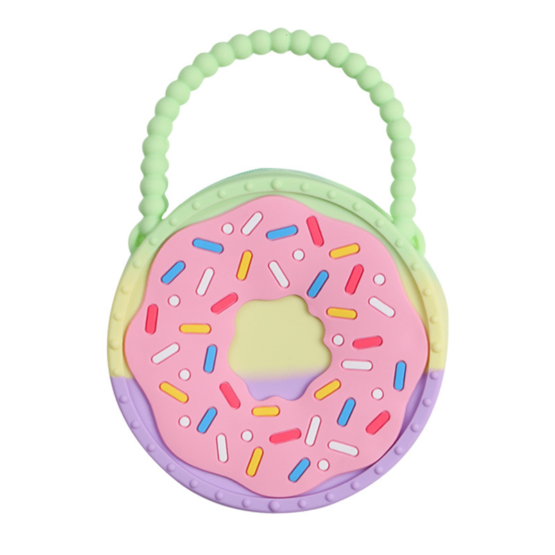 Donut verde-amarillo-púrpura