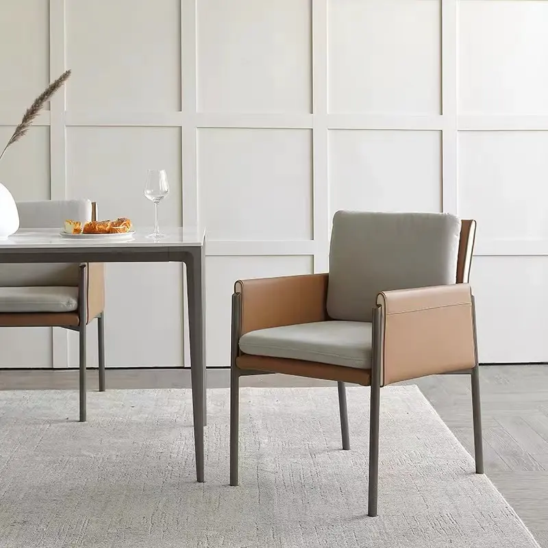 Mobilier moderne et élégant table à manger et chaises chaises de salle à manger de luxe en métal