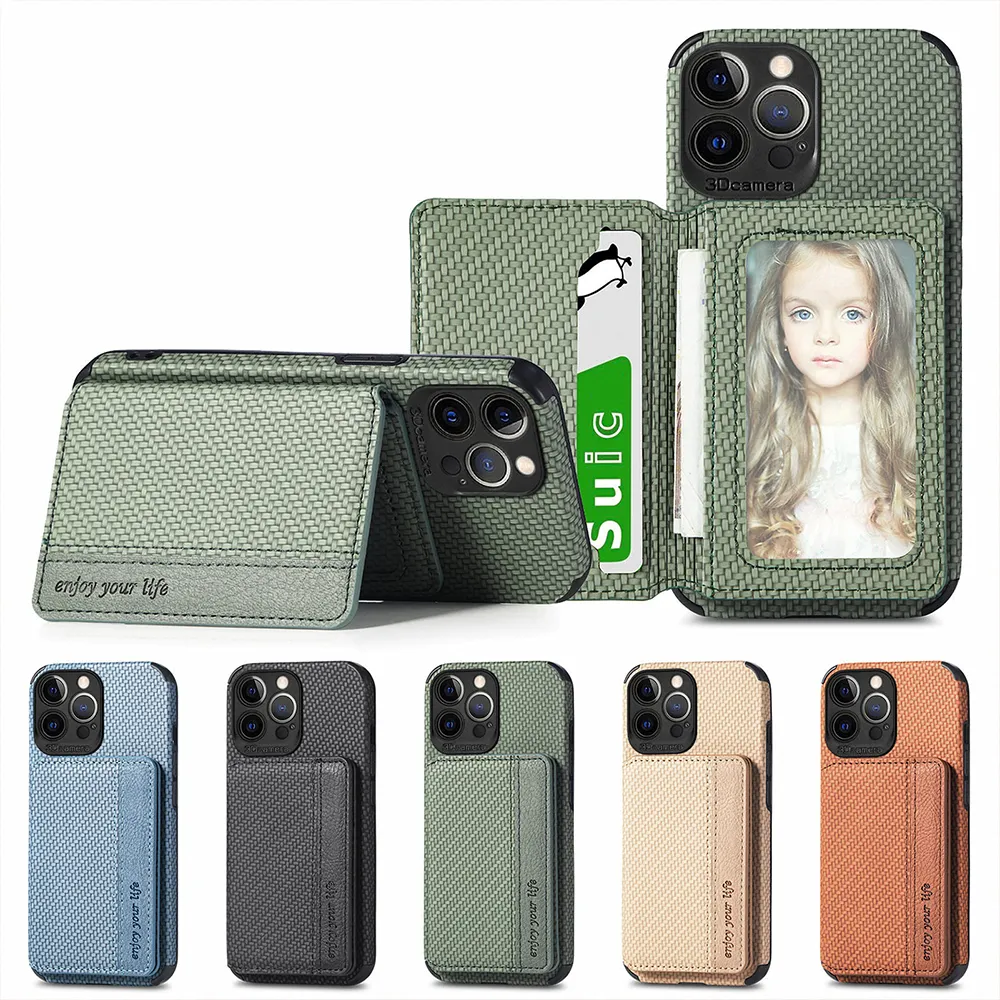 Fort magnétique mobile arrière cartes de crédit étui portefeuille porte-carte en cuir pour iPhone 15 14 13 PU cuir aimant portefeuille pochette