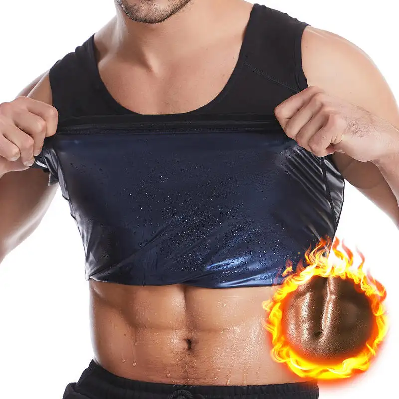Sıcak satış erkekler vücut şekillendirici spor Yoga termal zayıflama Sauna yeleği