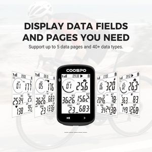 COOSPO CS300 Wireless Cycling GPS Bike Computer 2,6 Pantalla LCD Bluetooth5.0 ANT + Velocímetro/Odómetro Pantalla personalizable 40H - Product Image 3