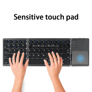 Mini teclado plegable BT 3,0 con panel táctil Teclado inalámbrico plegable para Windows,Android, IOS Tablet iPad Phone - Product Image 2