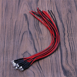 5mm DC12V RGB renkli LED yayan diyot ortak anot katot 20cm yuvarlak ön kablolu LED plastik tutucu ile DIY - Product Image 2