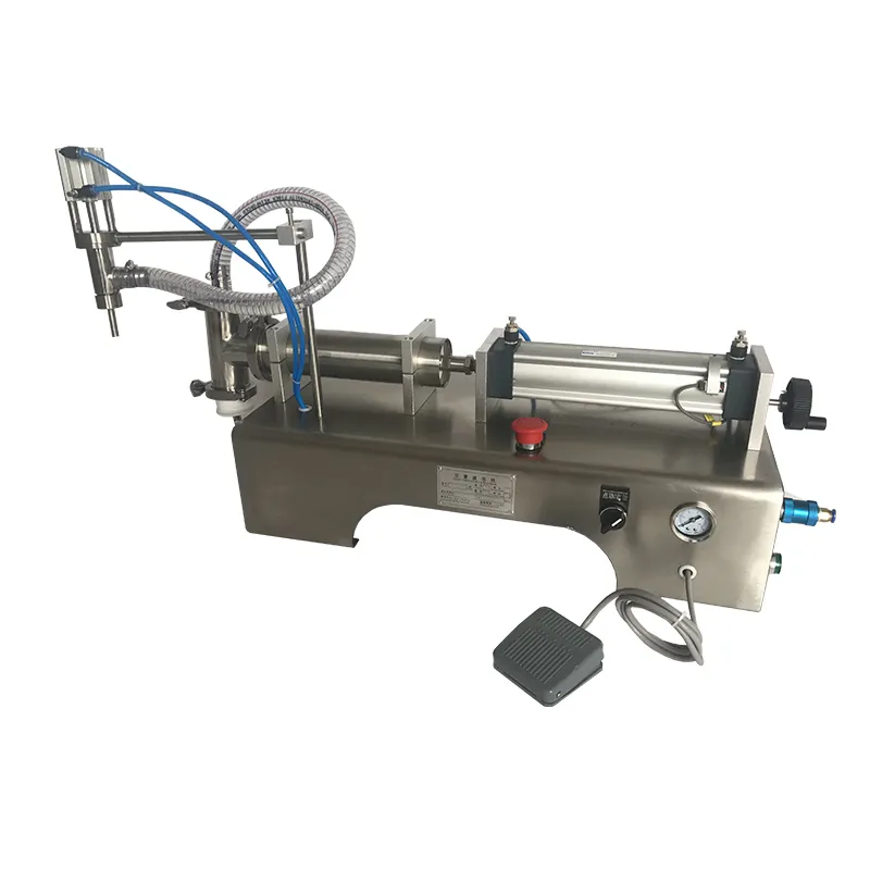 Single head pneumatic semi-automatic quantitative filling machine, horizontal liquid filling machine and piston filling machine