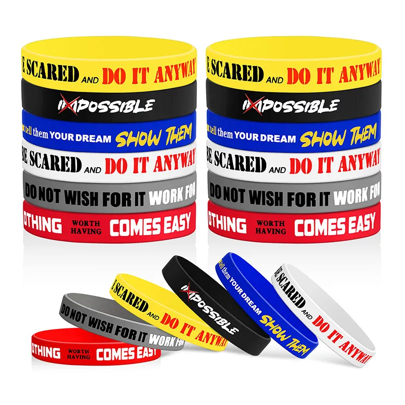 Pulseiras de borracha personalizadas para esportes de basquete pulseira de silicone motivacional com logotipo personalizado