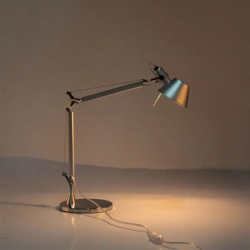 Brazo flexible de protección ocular ajustable, lámpara de escritorio de mesa de metal, lámpara de oficina de trabajo