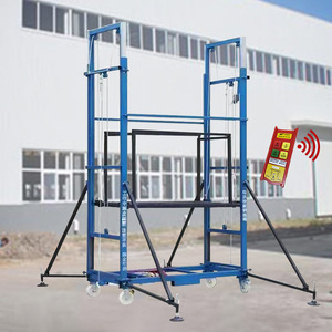 Elevador de andamio de cuerda de alambre eléctrico MHL24 nueva plataforma elevadora de seguridad con Control remoto con capacidad de carga de 500kg para uso doméstico - Product Image 6
