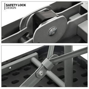 Bộ 6 bàn ăn gấp di động cho các bữa tiệc ngoài trời và các sự kiện bằng kim loại thép và nhựa xây dựng cho ăn uống - Product Image 6