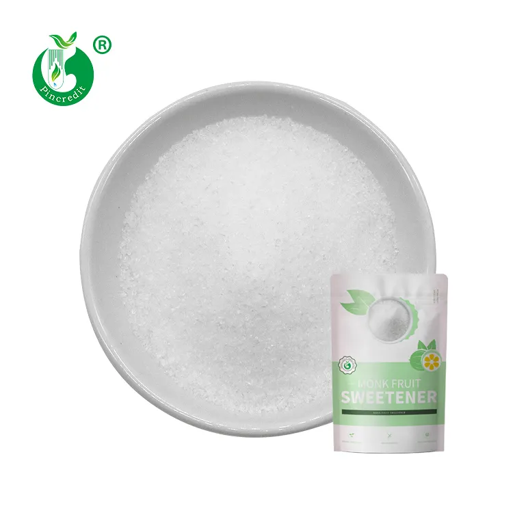 En gros 25KG En Vrac Organique Édulcorant Sucre Poudre Moine Fruit Extrait Érythritol/Stevia Extrait Érythritol Mélange