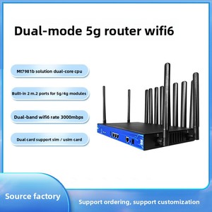 5G NSA CPE WIFI6ルーターメッシュデュアルバンド2.4Ghz 5Ghz 3000MbpsデュアルSIMカードデュアルCPU OpenwrtシステムPOE機能付き - Product Image 3
