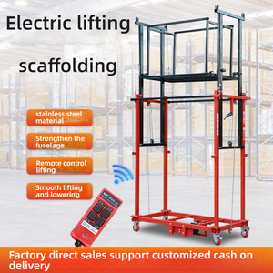 ลิฟต์นั่งร้านไฟฟ้าแบบแขนตรงยาว4เมตรแพลตฟอร์มยกแบบพับเก็บได้ควบคุมระยะไกลแบบอัตโนมัติ - Product Image 6