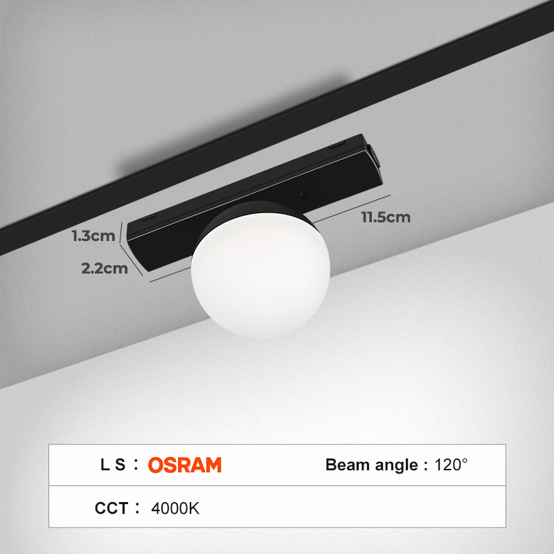 โคมไฟหัวบอล GN/1 133mm 7W สีดำ