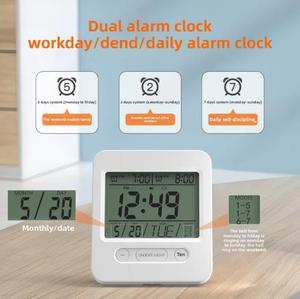 Neuer beliebter digitaler Reise wecker Faltbarer Kalender Temperatur Timer LCD Hintergrund beleuchtung Schreibtisch uhr - Product Image 5