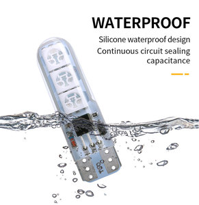 自動LED照明システムカラフルなRGBW5W 5050 SMDカードーム読書灯T10LED電球 (リモコン付き) - Product Image 3