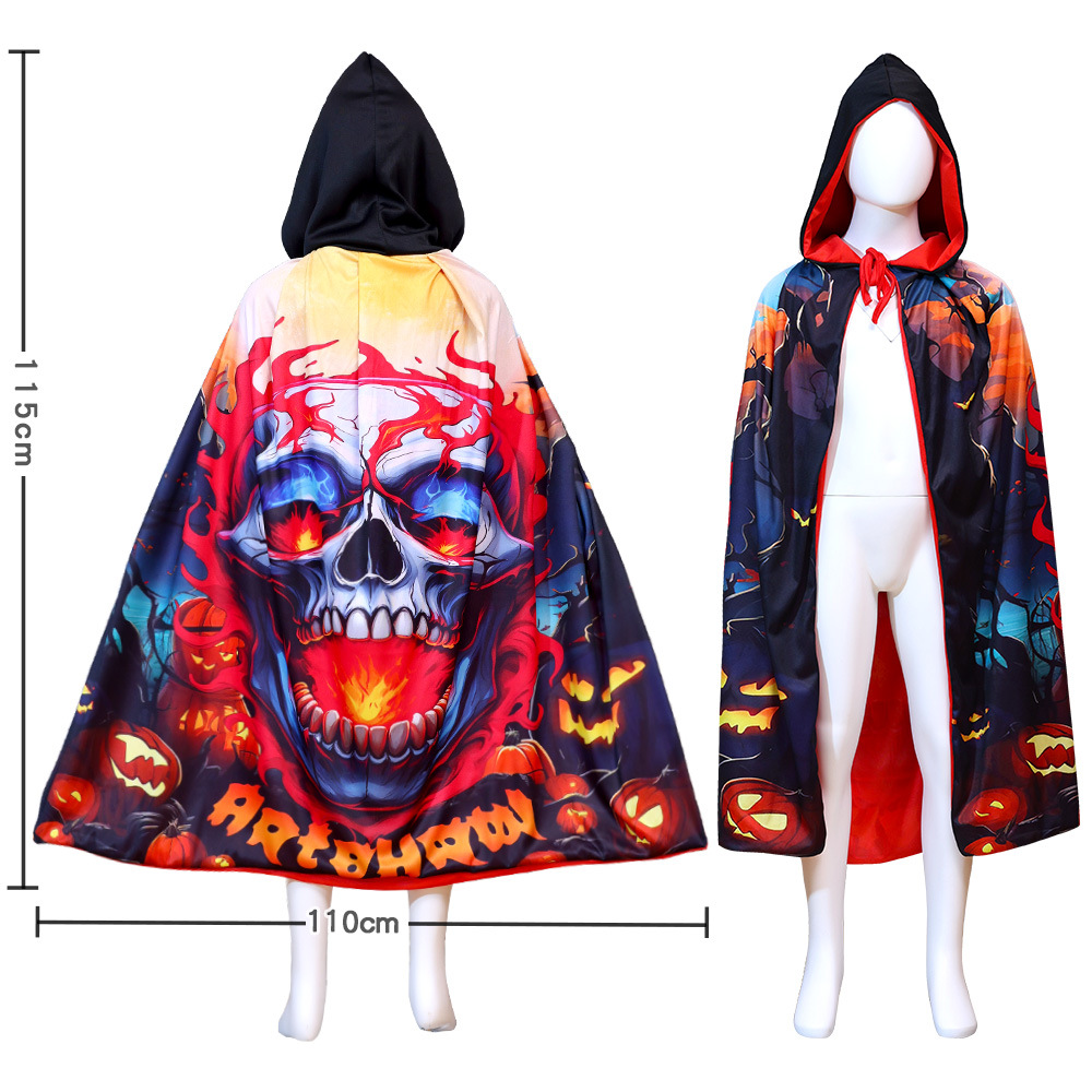 Flame Skull Cape-Small