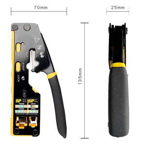 มัลติฟังก์ชั่น 6P 8P สาย Crimper ลวด Stripper เครื่องตัดคีมเครือข่าย Cat5e Cat6 Cat7 rj45 ผ่าน EZ rj45 CRIMPING เครื่องมือ - Product Image 3