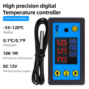Controlador de temperatura de 1/2 ", termostato de distancia de control remoto de 15m, pantalla dual, alarma de temperatura - Product Image 6