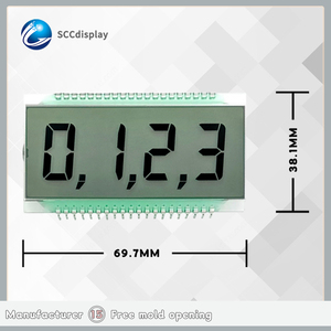 Fabrik preis lcd-bildschirm SJXD-44212 grau segment lcd display TN grau Positiv 3.0V kontrast reiche anzeige 7 segment - Product Image 3