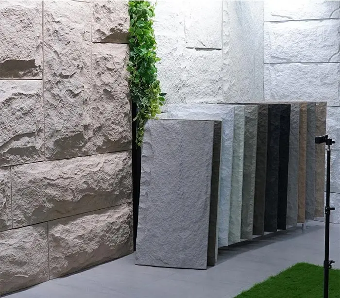 Interior e Exterior Decorativo Faux Stone Wall Covering Pu Faux Stone Sheets Stone Pu Panels