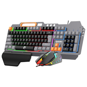 Gaming <strong>Keyboard</strong> <strong>Mouse</strong> Combos Colorful <strong>Multi</strong>-<strong>function</strong> Computer Wired <strong>Keyboard</strong> Metallic Texture Light - Product Image 2