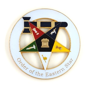 O.E.S <strong>Gavel</strong> Car Emblem Order of the Eastern Star <strong>Gavel</strong> 3 Inches Cut Out Round Masonic OES Auto Car Emblem - Product Image 1