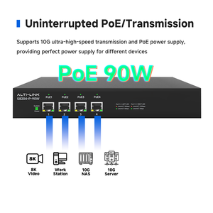 Conmutador de red 10G Base-T UTP de 4 puertos no administrado, compatible con POE, diseño Plug-and-Play, económico, NAS, PC, conmutador de red Stock