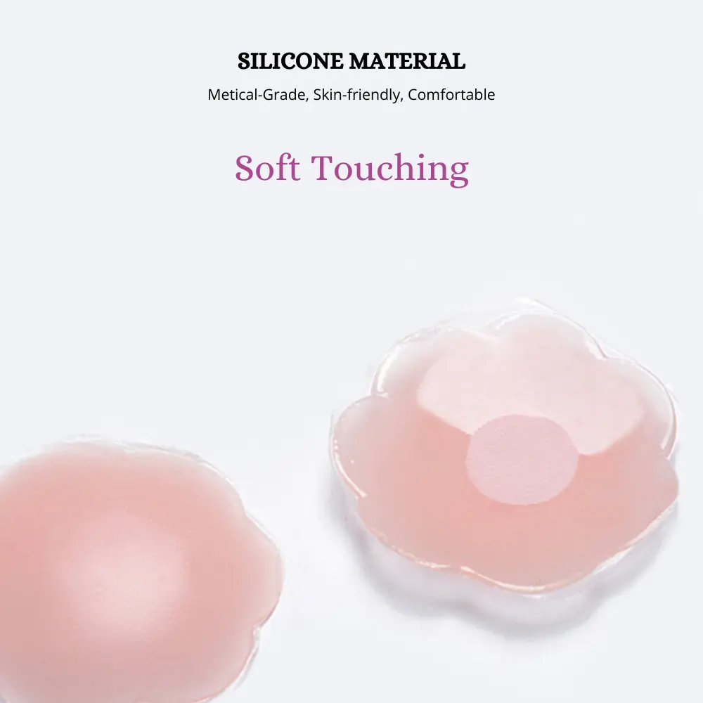 INVISFEEL 6.5cm 재사용 원활한 방수 여성 유방 스티커 페이스트 땀 방지 실리콘 젖꼭지 커버