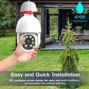 Cámara IP con bombilla de 4MP 360 Panorama Smart Life Camera tuya Visión nocturna Bombilla Lámpara Cámara IP inalámbrica Seguridad inteligente WiFi