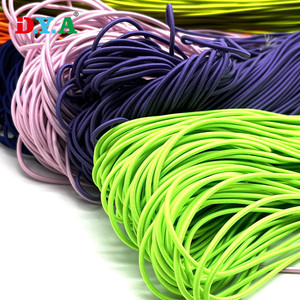 Poliéster colorido 1mm 3mm 4mm Cordón elástico redondo elástico Cordón banda para ropa - Product Image 3