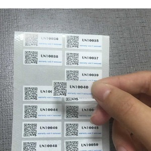 Etiqueta de datos Variable para impresión, pegatinas de código QR en hoja o rollo
