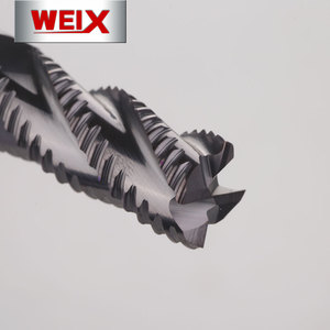 WEIXCNCルータービットタングステンカーバイドスレッドフライスカッター3フルートルーターツール金属用歯粗引きエンドミル - Product Image 2
