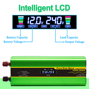 Venta al por mayor barato pantalla LCD 4000W DC 12V a AC 220V fuera de la red Micro inversor de corriente - Product Image 4