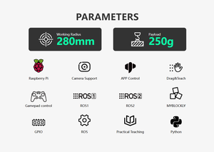 Open-Source AI riconoscimento visivo 280 programmabile Raspberry Pi educativo braccio Kit 6 DOF realizzato in metallo WiFi prezzo di fabbrica - Product Image 4