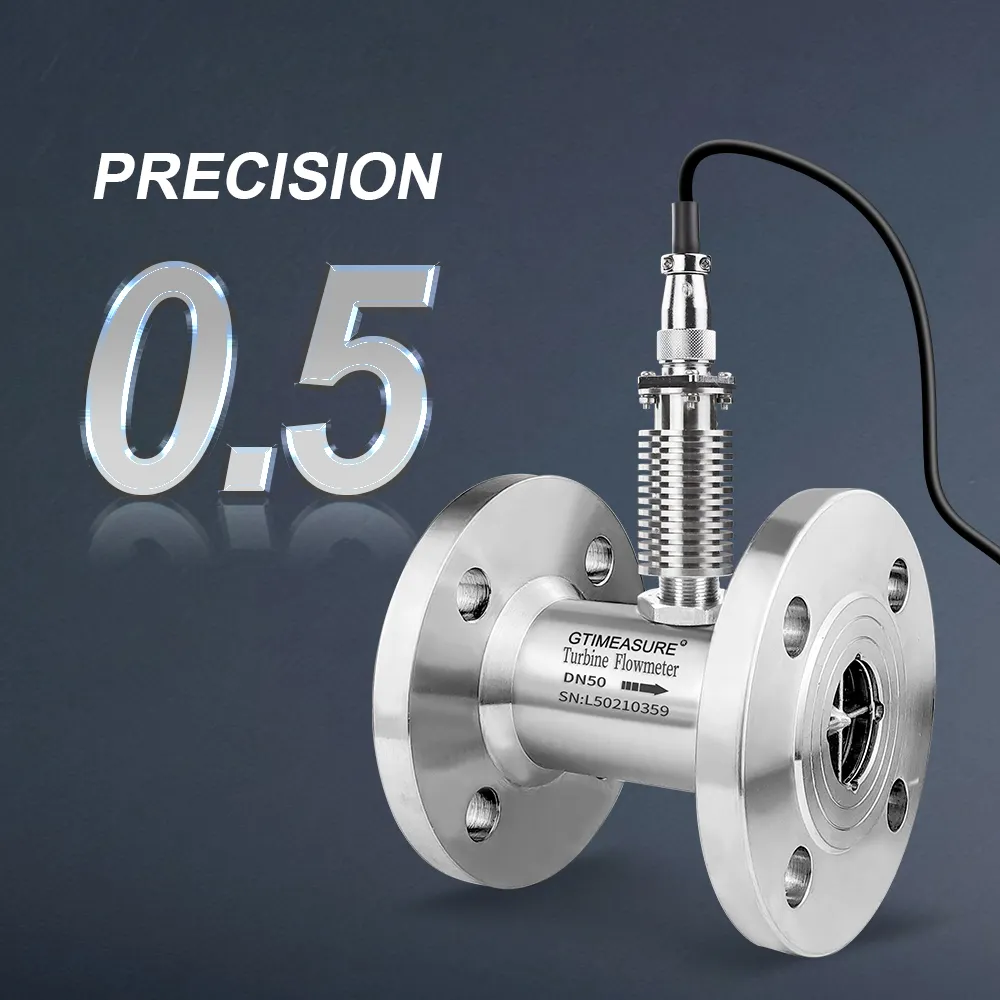 Misuratore di portata a turbina ad acqua con acciaio inossidabile per olio combustibile Diesel mety alcol digitale impulso 4-20mA