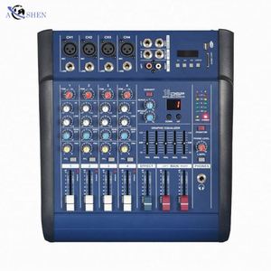 Aoshen เครื่องผสมสัญญาณเสียงดิจิตอล4ช่อง,สำหรับดีเจมิกเซอร์คอนโซลพร้อมพาวเวอร์แอมป์สมรรถนะบนเวที - Product Image 1