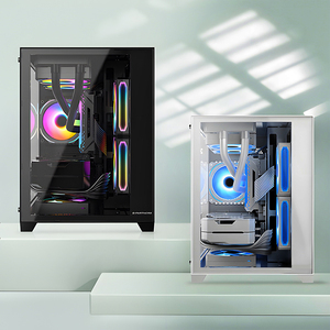 Factory oem fai da te matx torri vetro anteriore computer personalizzato rgb desktop gamer de involucro gaming bianco custodia pc - Product Image 2