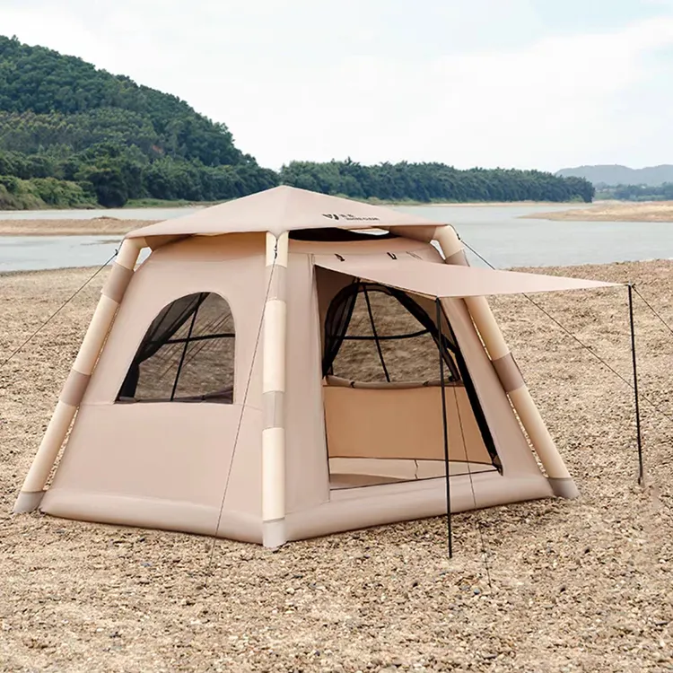 منتجات شعبية Pop Up Tent De Camping مضخة هواء كابينة منزل قماشية قماشية فاخرة خيمة تخييم هوائية قابلة للنفخ التخييم في الهواء الطلق