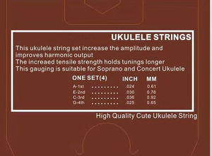 Cuerdas de ukelele de nailon de Color blanco, mejora la salida armónica para juego de cuerdas, venta al por mayor - Product Image 6