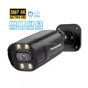Hongnaer IP66 À Prova D' Água Detecção De Rosto Rede De Vídeo Doméstico Sem Fio CCTV Câmera IP Bala Ao Ar Livre 8MP 4K Segurança POE Câmera IP