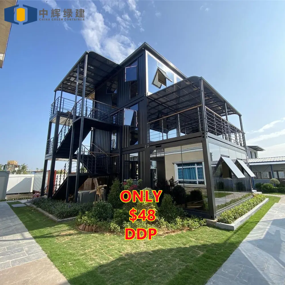 CGCH-casa prefabricada de acero ligero, edificio rápido, tamaño pequeño, contenedor para el hogar, buen diseño, hotel complejo turístico