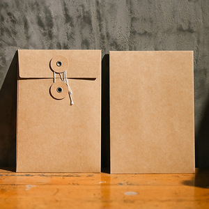 Großhandel benutzer definierte recycelbare Kraft papier umschlag Dokument Papier umschlag mit Schnur verschluss - Product Image 5