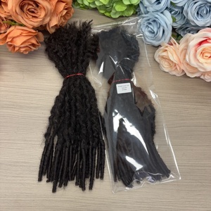 100% Human Hair Soft Locs Crochet Hair Locs Crochet Braids Goddess Dreadlocs for <strong>Black</strong> Women - Product Image 3