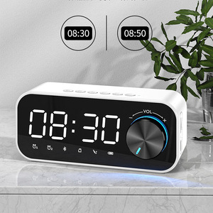 Promoção Melhor Preço Hot Selling Music Player Led <span class=keywords><strong>Bluetooth</strong></span> <span class=keywords><strong>Speaker</strong></span> Com Display Digital Tf Card Desk Table Alarm Clock <span class=keywords><strong>Speaker</strong></span>