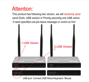 足够热的库存200米无线WiFi发射器接收器USB KVM 1080P HDMI兼容环路输出红外远程扩展器分离器将电脑切换到多电视 - Product Image 5