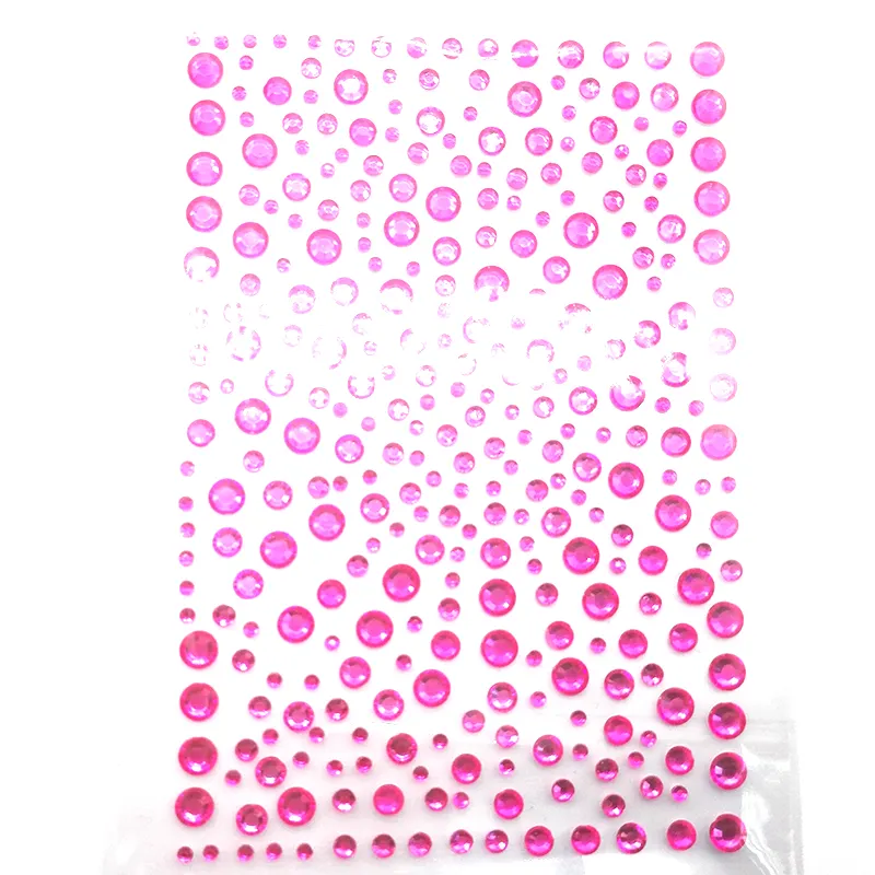 2024 wholesale bulk acrylic rhinestones face stickers mixed sizes christmas stickers for handmade DIY