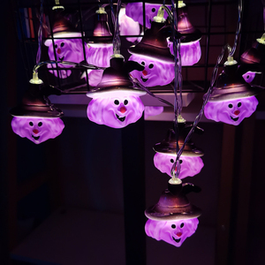 Battery Operated Halloween Decorations Silicone Skeleton Pumpkin Ghost <strong>String</strong> Lights for Diy Haunted House <strong>Creating</strong> Horror Decor - Product Image 1