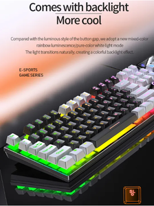 Bàn phím chơi game có dây K500 USB Type-C 104 phím, đèn nền, thiết kế phát sáng dành cho máy tính để bàn - Mẫu mới - Product Image 2