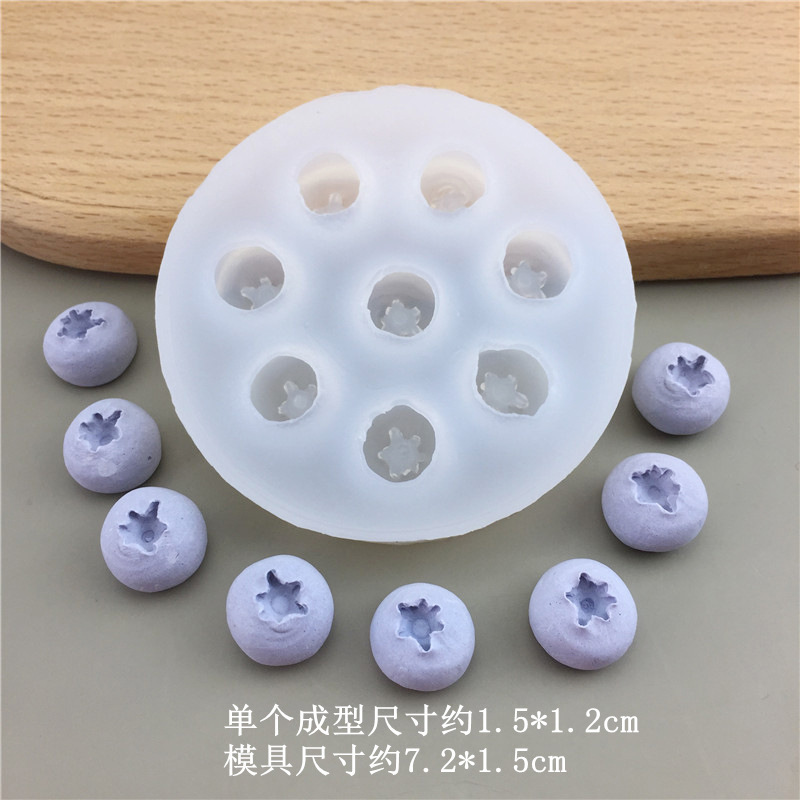 L-sized 8-hole blueberry mold, semi-transparent