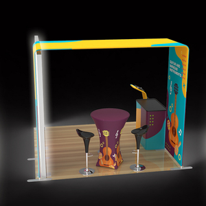 30 minuti di costruzione rapida Custom 8x8 federa posteriore Trade Show Booth Display, telaio modulare in tessuto di tensione portatile per eventi - Product Image 6